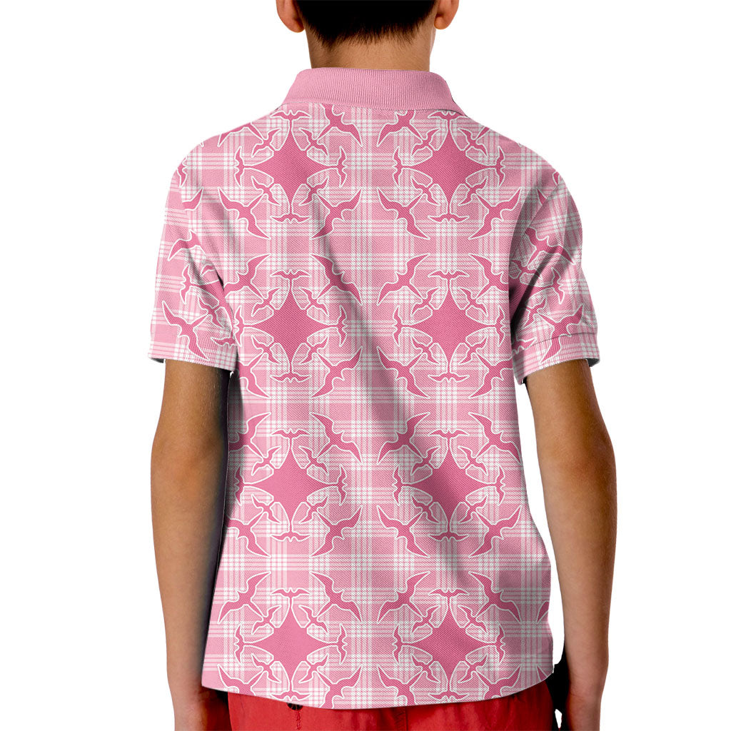 Alaka Hawaii Iwa Bird Palaka Motifs Kid Polo Shirt LT14 - Polynesian Pride