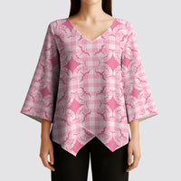 Alaka Hawaii Iwa Bird Palaka Motifs Kimono Sleeve Blouse LT14 - Polynesian Pride
