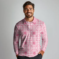Alaka Hawaii Iwa Bird Palaka Motifs Long Sleeve Polo Shirt LT14 - Polynesian Pride