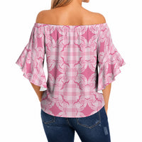 Alaka Hawaii Iwa Bird Palaka Motifs Off Shoulder Wrap Waist Top LT14 - Polynesian Pride
