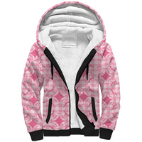 Alaka Hawaii Iwa Bird Palaka Motifs Sherpa Hoodie LT14 Unisex Pink - Polynesian Pride