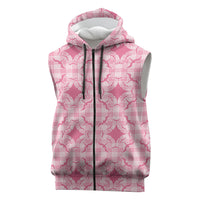 Alaka Hawaii Iwa Bird Palaka Motifs Sleeveless Zip Hoodie LT14 Pink - Polynesian Pride