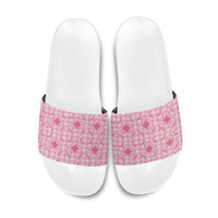 Alaka Hawaii Iwa Bird Palaka Motifs Slide Sandals LT14 Pink - Polynesian Pride