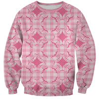 Alaka Hawaii Iwa Bird Palaka Motifs Sweatshirt LT14 Unisex Pink - Polynesian Pride