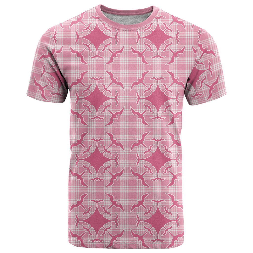 Alaka Hawaii Iwa Bird Palaka Motifs T Shirt LT14 Pink - Polynesian Pride