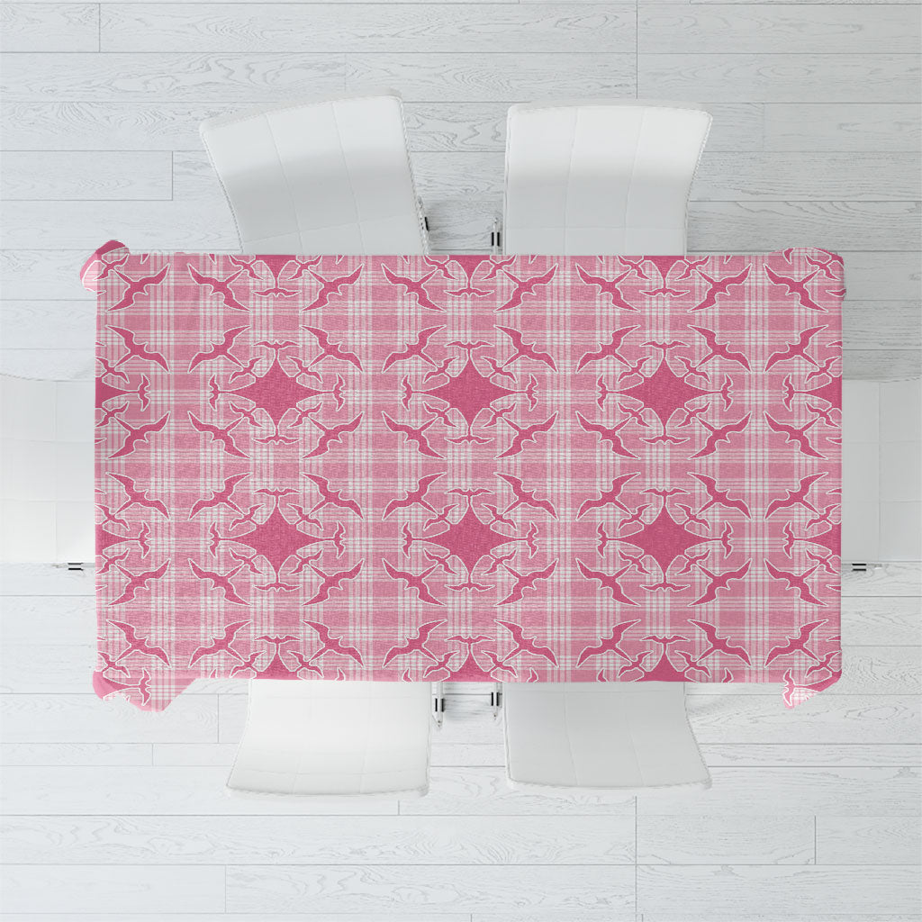 Alaka Hawaii Iwa Bird Palaka Motifs Tablecloth LT14 Pink - Polynesian Pride