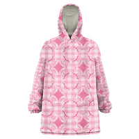 Alaka Hawaii Iwa Bird Palaka Motifs Wearable Blanket Hoodie LT14 One Size Pink - Polynesian Pride