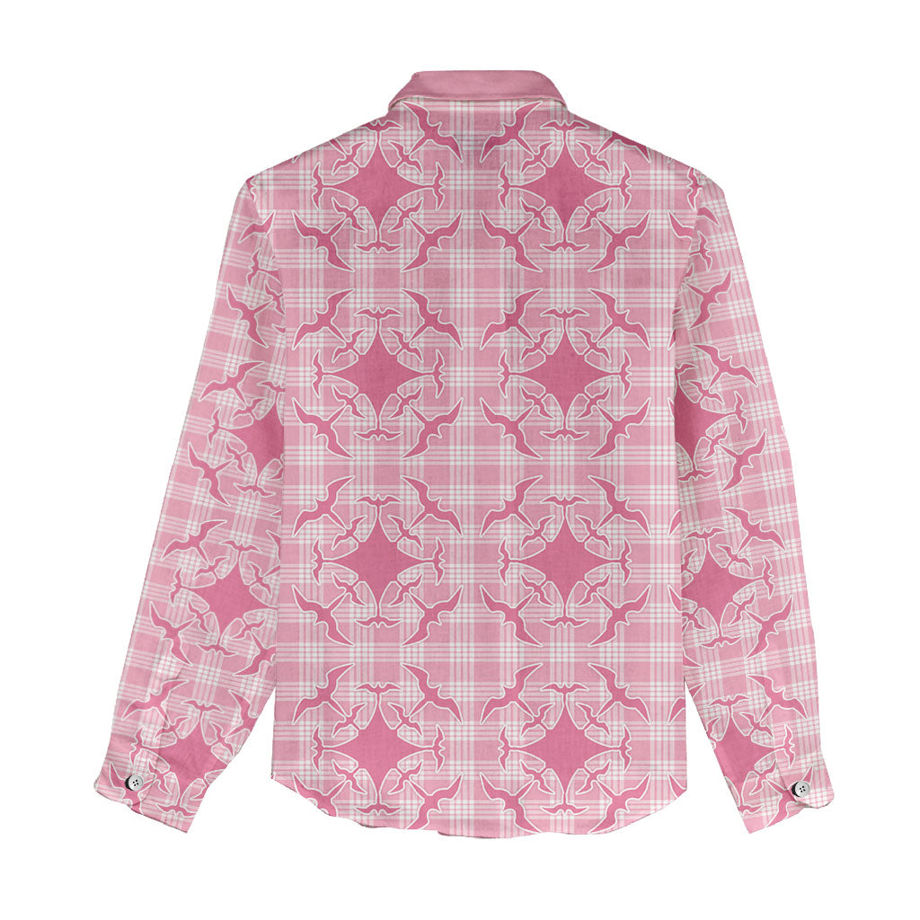 Alaka Hawaii Iwa Bird Palaka Motifs Women Casual Shirt LT14 - Polynesian Pride