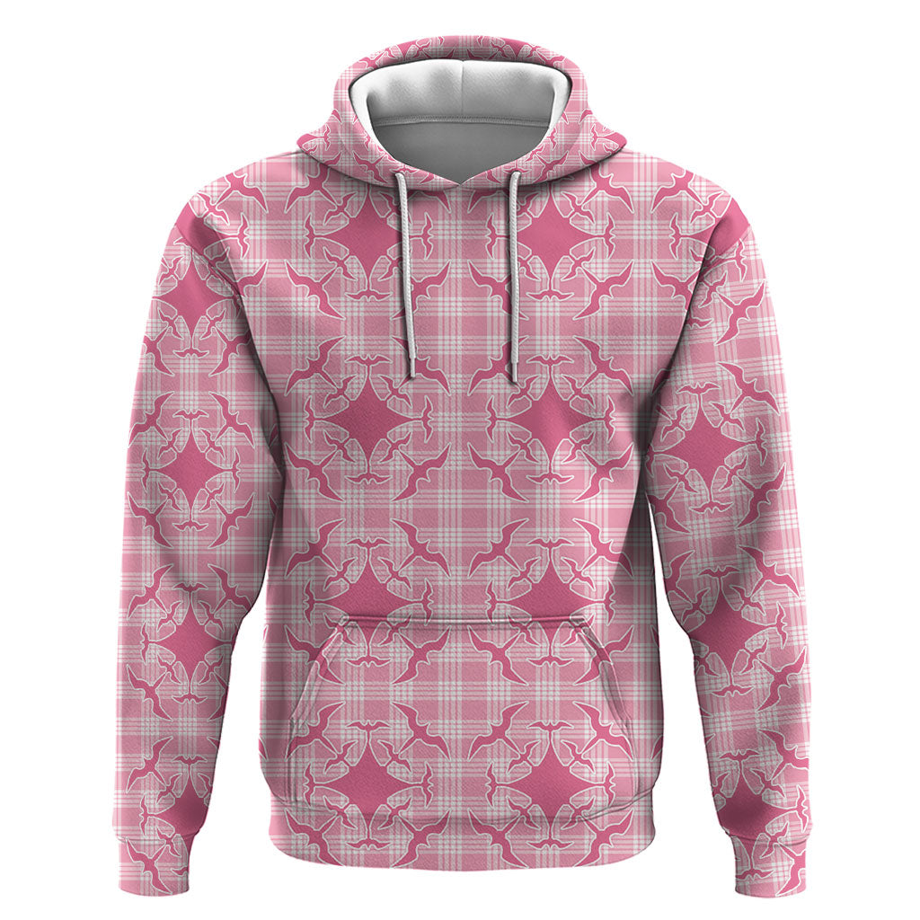 Alaka Hawaii Iwa Bird Palaka Motifs Zip Hoodie LT14 Pullover Hoodie Pink - Polynesian Pride