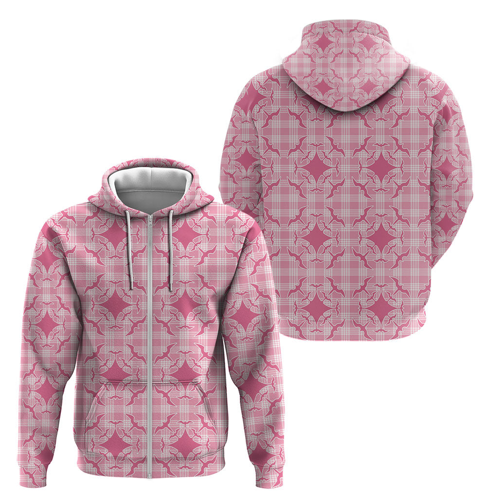 Alaka Hawaii Iwa Bird Palaka Motifs Zip Hoodie LT14 - Polynesian Pride