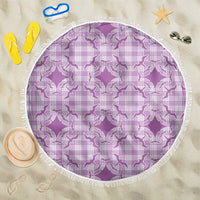 Poni Hawaii Iwa Bird Palaka Motifs Beach Blanket LT14 One Size 150cm Purple - Polynesian Pride