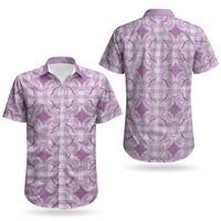 Poni Hawaii Iwa Bird Palaka Motifs Couples Matching Off Shoulder Maxi Dress and Hawaiian Shirt LT14 - Polynesian Pride