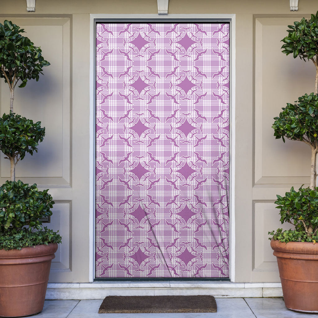 Poni Hawaii Iwa Bird Palaka Motifs Door Cover LT14 Purple - Polynesian Pride