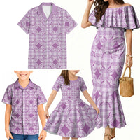 Poni Hawaii Iwa Bird Palaka Motifs Family Matching Mermaid Dress and Hawaiian Shirt LT14 - Polynesian Pride