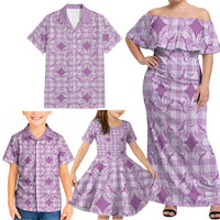 Poni Hawaii Iwa Bird Palaka Motifs Family Matching Off Shoulder Maxi Dress and Hawaiian Shirt LT14 - Polynesian Pride