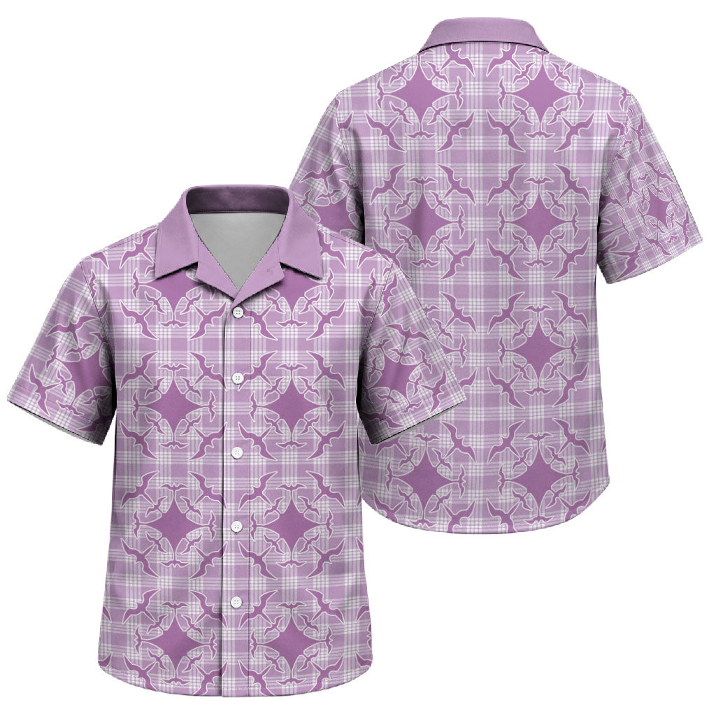 Poni Hawaii Iwa Bird Palaka Motifs Family Matching Summer Maxi Dress and Hawaiian Shirt LT14 Son's Shirt Purple - Polynesian Pride