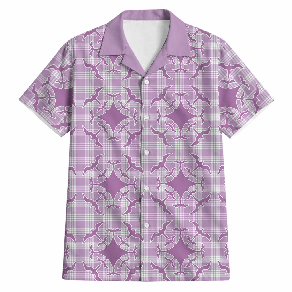 Poni Hawaii Iwa Bird Palaka Motifs Hawaiian Shirt LT14 Purple - Polynesian Pride