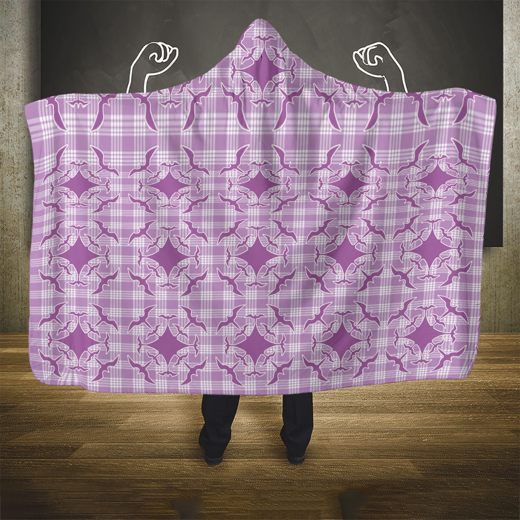 Poni Hawaii Iwa Bird Palaka Motifs Hooded Blanket LT14 - Polynesian Pride