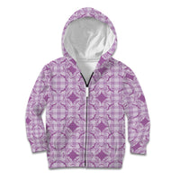 Poni Hawaii Iwa Bird Palaka Motifs Kid Hoodie LT14 Zip Hoodie Purple - Polynesian Pride