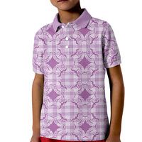 Poni Hawaii Iwa Bird Palaka Motifs Kid Polo Shirt LT14 Kid Purple - Polynesian Pride
