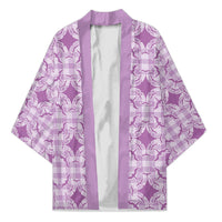 Poni Hawaii Iwa Bird Palaka Motifs Kimono LT14 Unisex Purple - Polynesian Pride