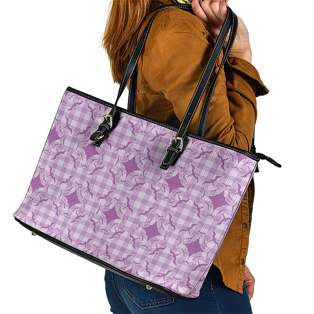 Poni Hawaii Iwa Bird Palaka Motifs Leather Tote Bag LT14 - Polynesian Pride
