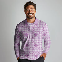 Poni Hawaii Iwa Bird Palaka Motifs Long Sleeve Polo Shirt LT14 - Polynesian Pride