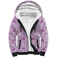 Poni Hawaii Iwa Bird Palaka Motifs Sherpa Hoodie LT14 Unisex Purple - Polynesian Pride