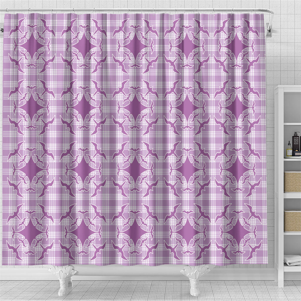 Poni Hawaii Iwa Bird Palaka Motifs Shower Curtain LT14 - Polynesian Pride