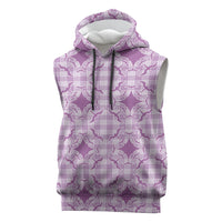 Poni Hawaii Iwa Bird Palaka Motifs Sleeveless Hoodie LT14 Purple - Polynesian Pride