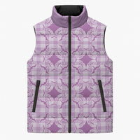 Poni Hawaii Iwa Bird Palaka Motifs Sleeveless Puffer Jacket LT14 Unisex Purple - Polynesian Pride