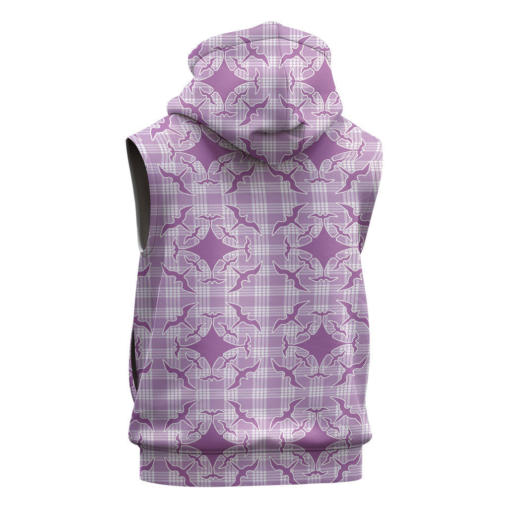 Poni Hawaii Iwa Bird Palaka Motifs Sleeveless Zip Hoodie LT14 - Polynesian Pride