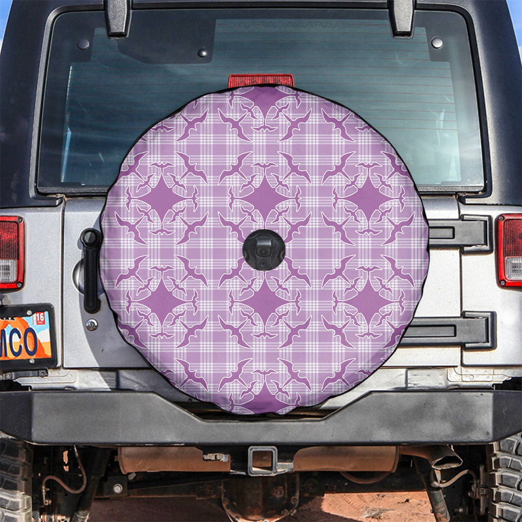 Poni Hawaii Iwa Bird Palaka Motifs Spare Tire Cover LT14 Purple - Polynesian Pride