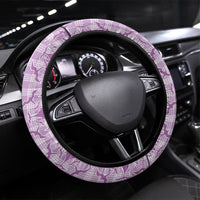 Poni Hawaii Iwa Bird Palaka Motifs Steering Wheel Cover LT14 Universal Fit Purple - Polynesian Pride
