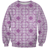 Poni Hawaii Iwa Bird Palaka Motifs Sweatshirt LT14 Unisex Purple - Polynesian Pride