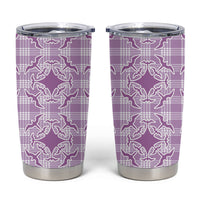 Poni Hawaii Iwa Bird Palaka Motifs Tumbler Cup LT14 Purple - Polynesian Pride