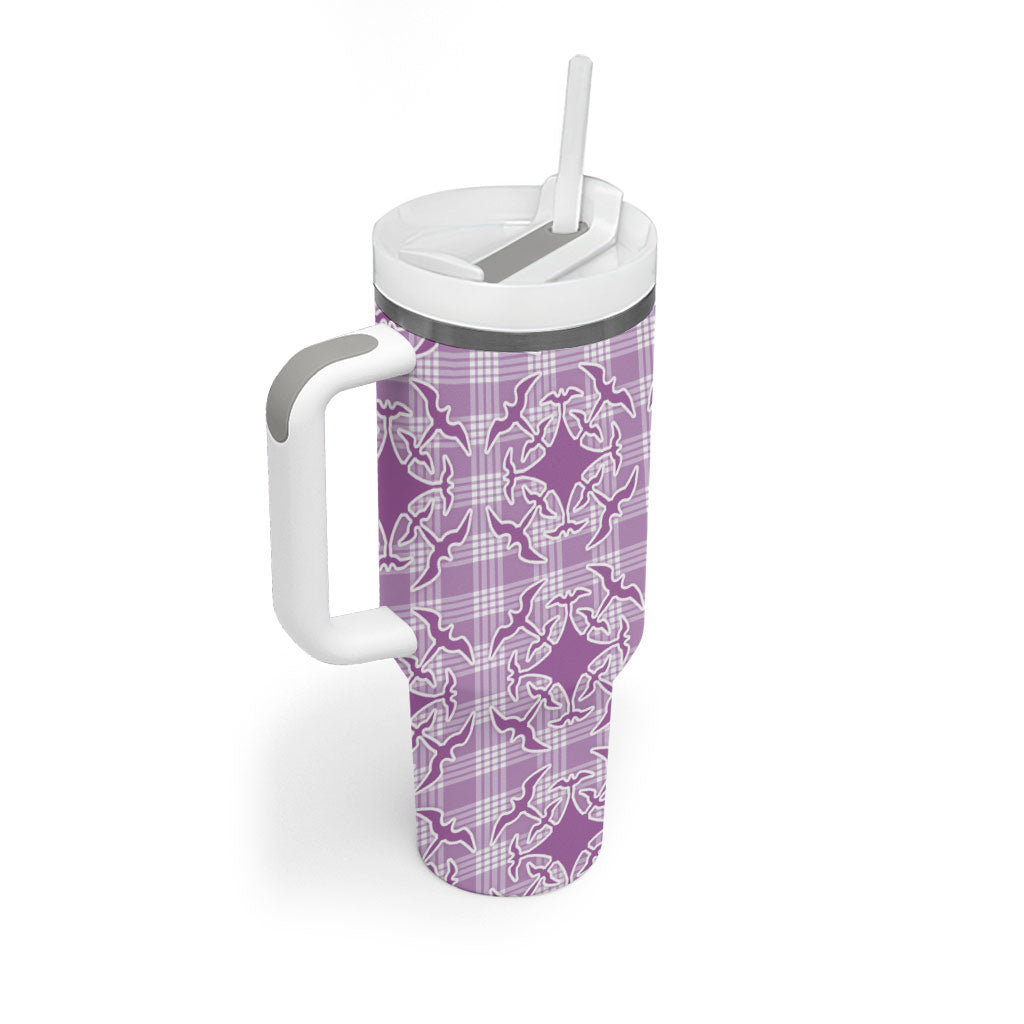 Poni Hawaii Iwa Bird Palaka Motifs Tumbler With Handle LT14 - Polynesian Pride