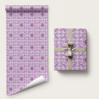 Poni Hawaii Iwa Bird Palaka Motifs Wrapping Paper LT14 58" × 23" Purple - Polynesian Pride