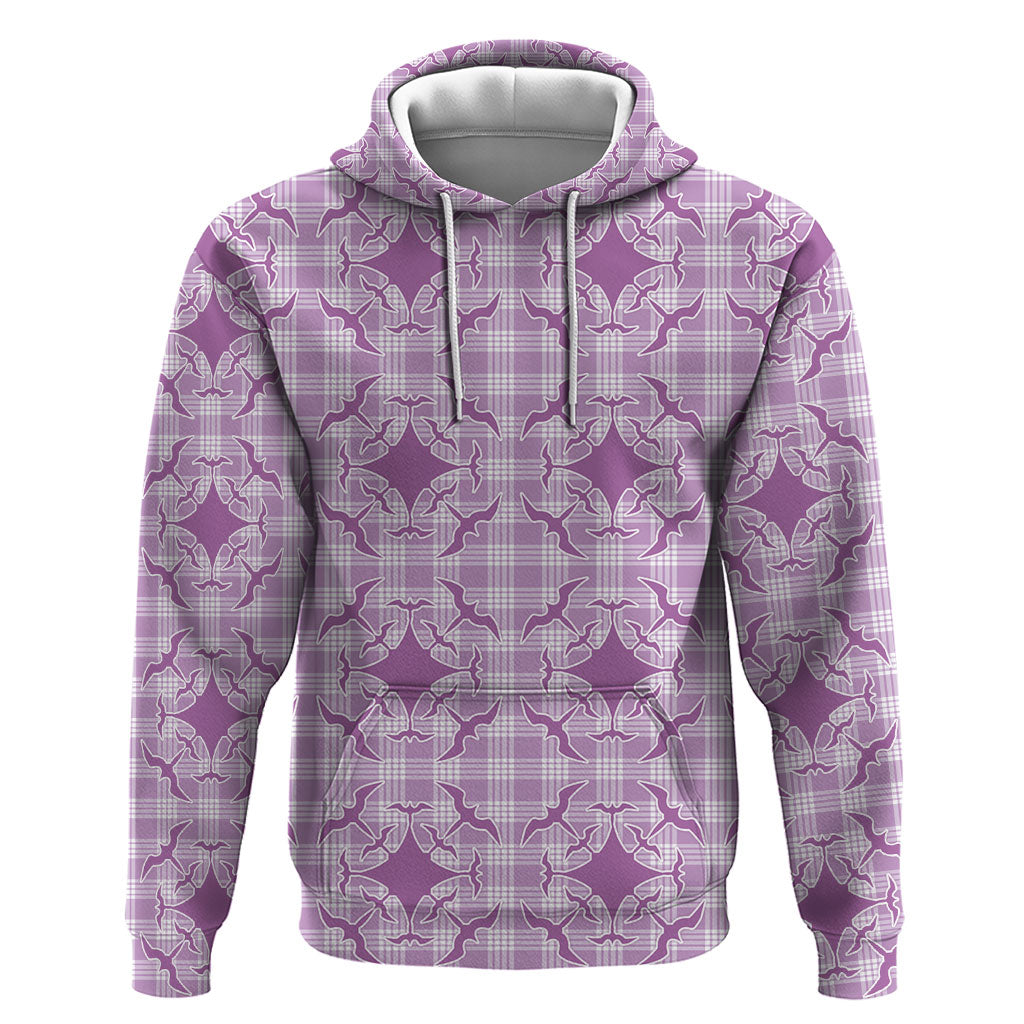 Poni Hawaii Iwa Bird Palaka Motifs Zip Hoodie LT14 Pullover Hoodie Purple - Polynesian Pride