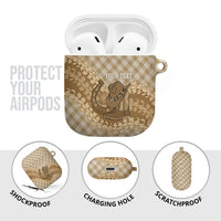 Makue Hawaii Cowboy Palaka Motifs Personalised AirPods Case Paniolo Festival Puakenikeni Lei LT14 - Polynesian Pride