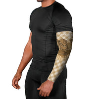 Makue Hawaii Cowboy Palaka Motifs Personalised Arm Sleeves Paniolo Festival Puakenikeni Lei LT14 - Polynesian Pride
