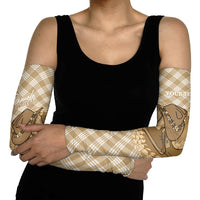 Makue Hawaii Cowboy Palaka Motifs Personalised Arm Sleeves Paniolo Festival Puakenikeni Lei LT14 - Polynesian Pride