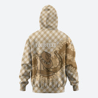 Makue Hawaii Cowboy Palaka Motifs Personalised Hoodie Paniolo Festival Puakenikeni Lei LT14 - Polynesian Pride