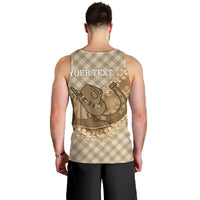 Makue Hawaii Cowboy Palaka Motifs Personalised Men Tank Top Paniolo Festival Puakenikeni Lei LT14 - Polynesian Pride