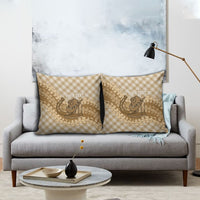 Makue Hawaii Cowboy Palaka Motifs Personalised Pillow Cover Paniolo Festival Puakenikeni Lei LT14 - Polynesian Pride