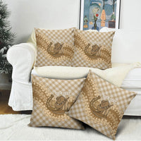 Makue Hawaii Cowboy Palaka Motifs Personalised Pillow Cover Paniolo Festival Puakenikeni Lei LT14 - Polynesian Pride