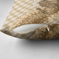 Makue Hawaii Cowboy Palaka Motifs Personalised Pillow Cover Paniolo Festival Puakenikeni Lei LT14 - Polynesian Pride