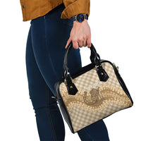 Makue Hawaii Cowboy Palaka Motifs Personalised Shoulder Handbag Paniolo Festival Puakenikeni Lei LT14 - Polynesian Pride
