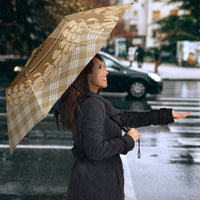 Makue Hawaii Cowboy Palaka Motifs Personalised Umbrella Paniolo Festival Puakenikeni Lei LT14 - Polynesian Pride