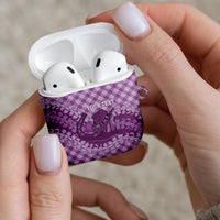 Poni Hawaii Cowboy Palaka Motifs Personalised AirPods Case Paniolo Festival Puakenikeni Lei LT14 - Polynesian Pride